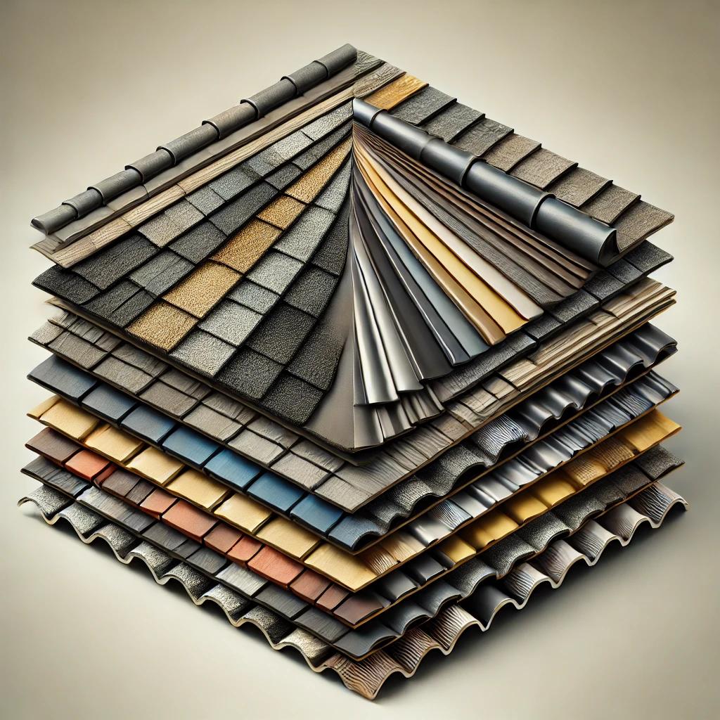 A comparative image of roofing materials